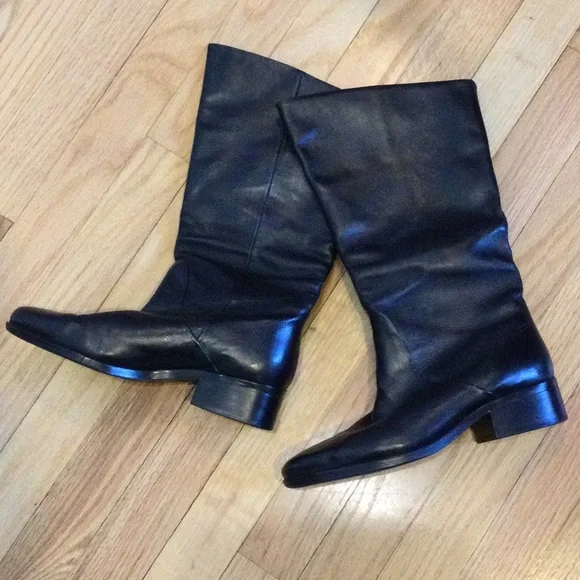 Brazilian Black Leather Boots - Picture 1 of 9